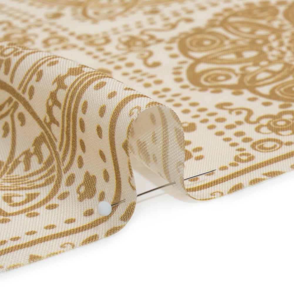 Viscose and Linen Twill Panel - Beige Simple Motifs and Medallions - Mood Exclusive Patchwork Prowl Folded Viscose and Linen Twill Panel - Beige Simple Motifs and Medallions - Mood Exclusive Patchwork Prowl Folded