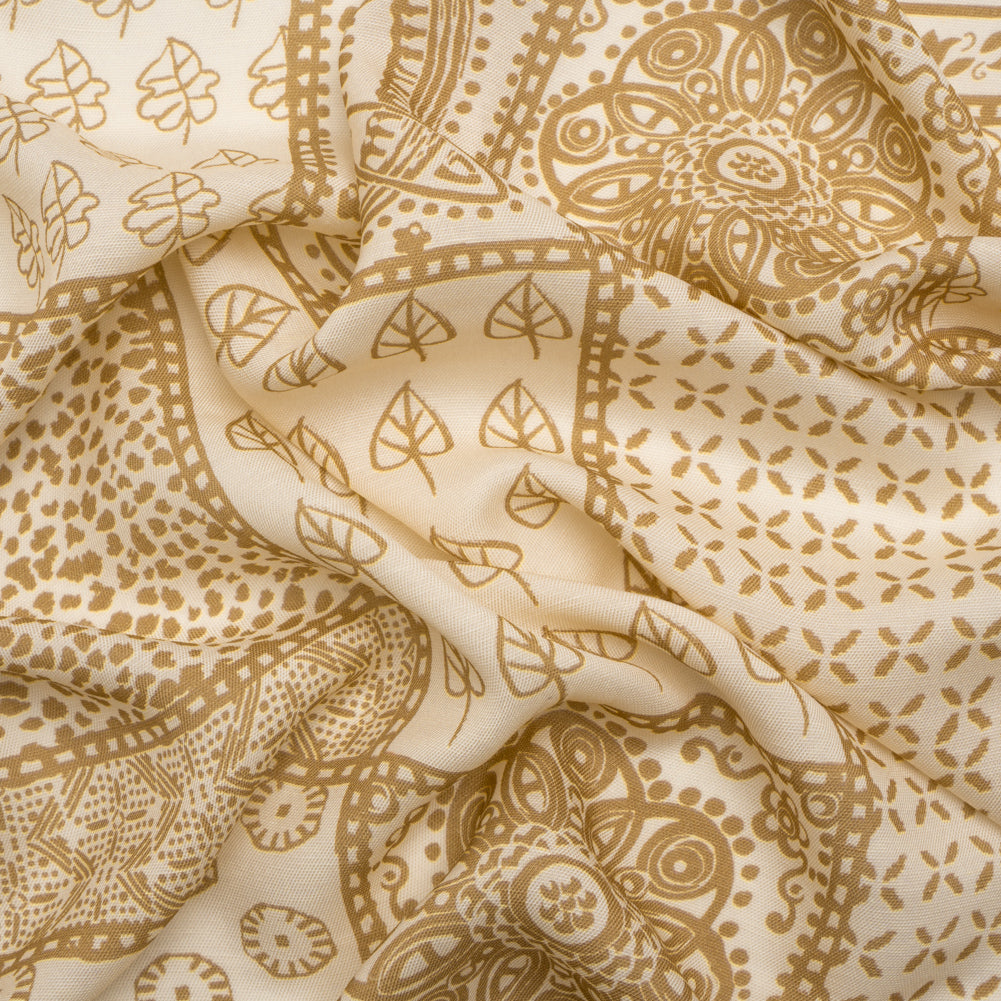 Viscose and Linen Twill Panel - Beige Simple Motifs and Medallions - Mood Exclusive Patchwork Prowl Viscose and Linen Twill Panel - Beige Simple Motifs and Medallions - Mood Exclusive Patchwork Prowl