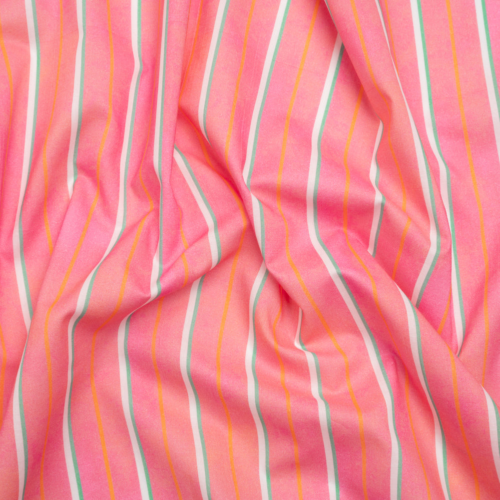 Cotton Voile Print - Flamingo Pink Stripes - Mood Exclusive Pinstriped Party Cotton Voile Print - Flamingo Pink Stripes - Mood Exclusive Pinstriped Party