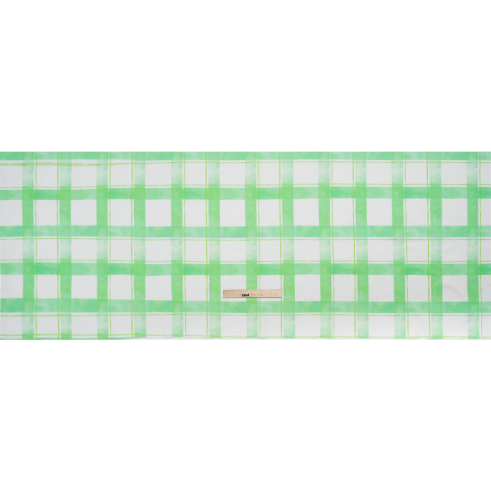 Cotton Voile Print - Green and White Plaid - Mood Exclusive A-Tisket, A-Tasket Full Cotton Voile Print - Green and White Plaid - Mood Exclusive A-Tisket, A-Tasket Full