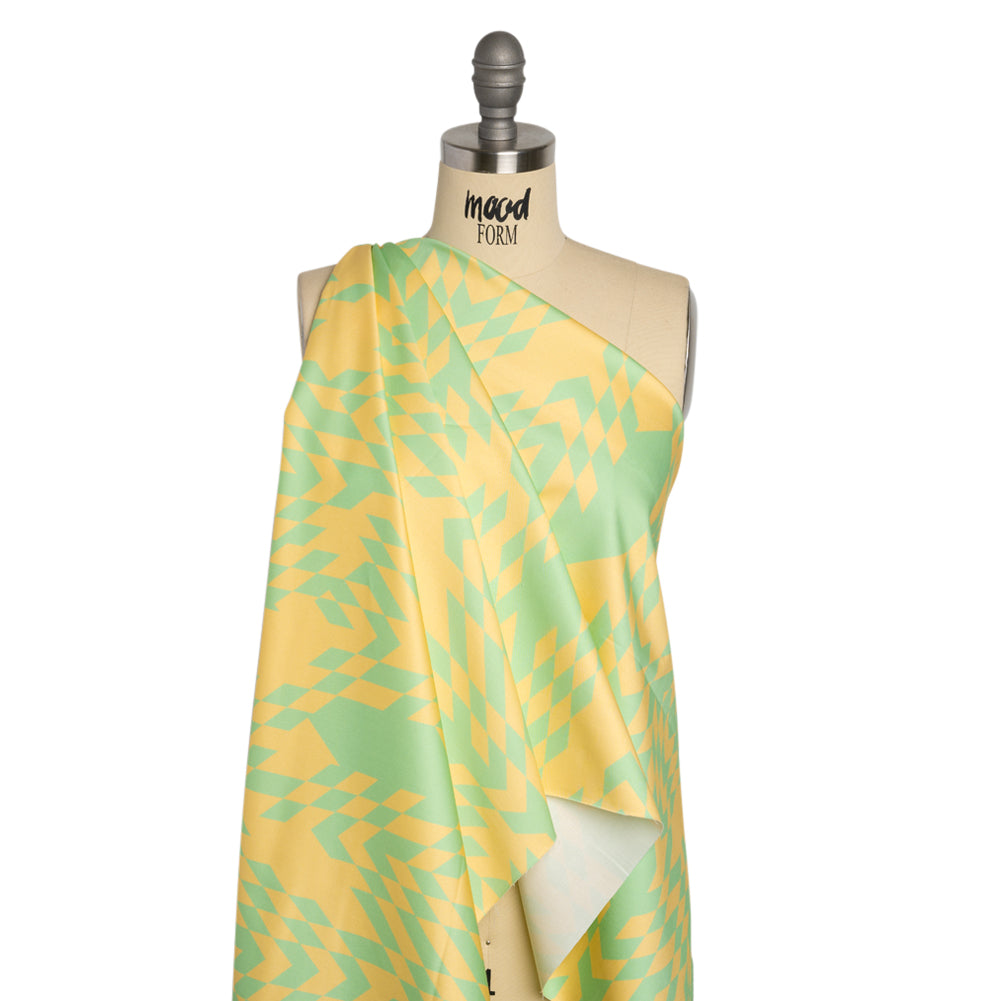 Mood Exclusive Lemon Lime Life Stretch Cotton Sateen Drape Mood Exclusive Lemon Lime Life Stretch Cotton Sateen Drape