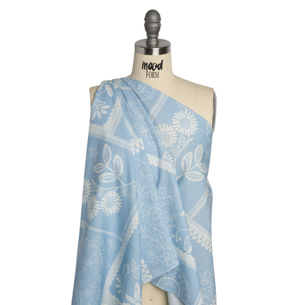 Mood Exclusive Needlepoint Skies Cotton Poplin Drape Mood Exclusive Needlepoint Skies Cotton Poplin Drape