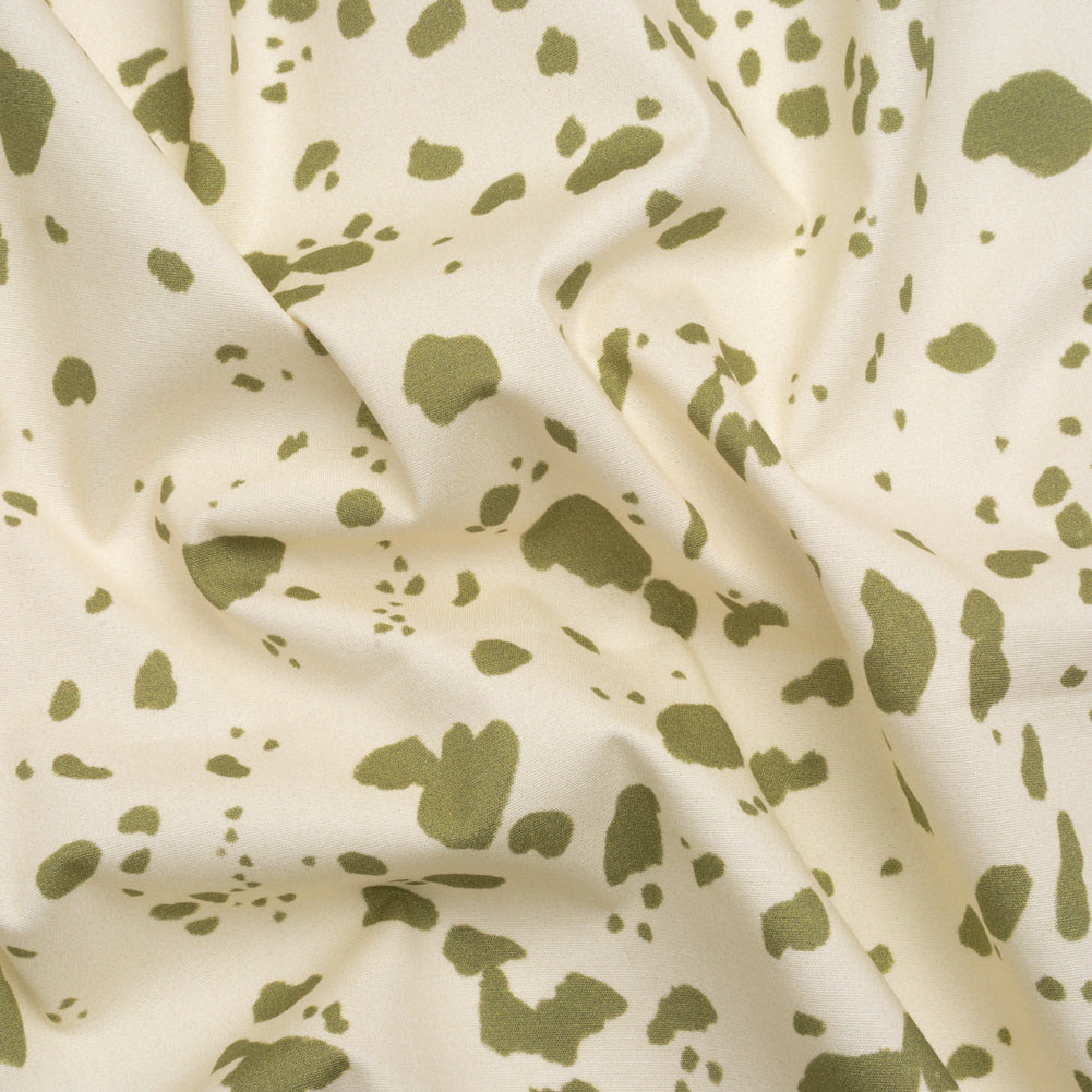 Mood Exclusive Green Fire Dogs Stretch Cotton Poplin Mood Exclusive Green Fire Dogs Stretch Cotton Poplin