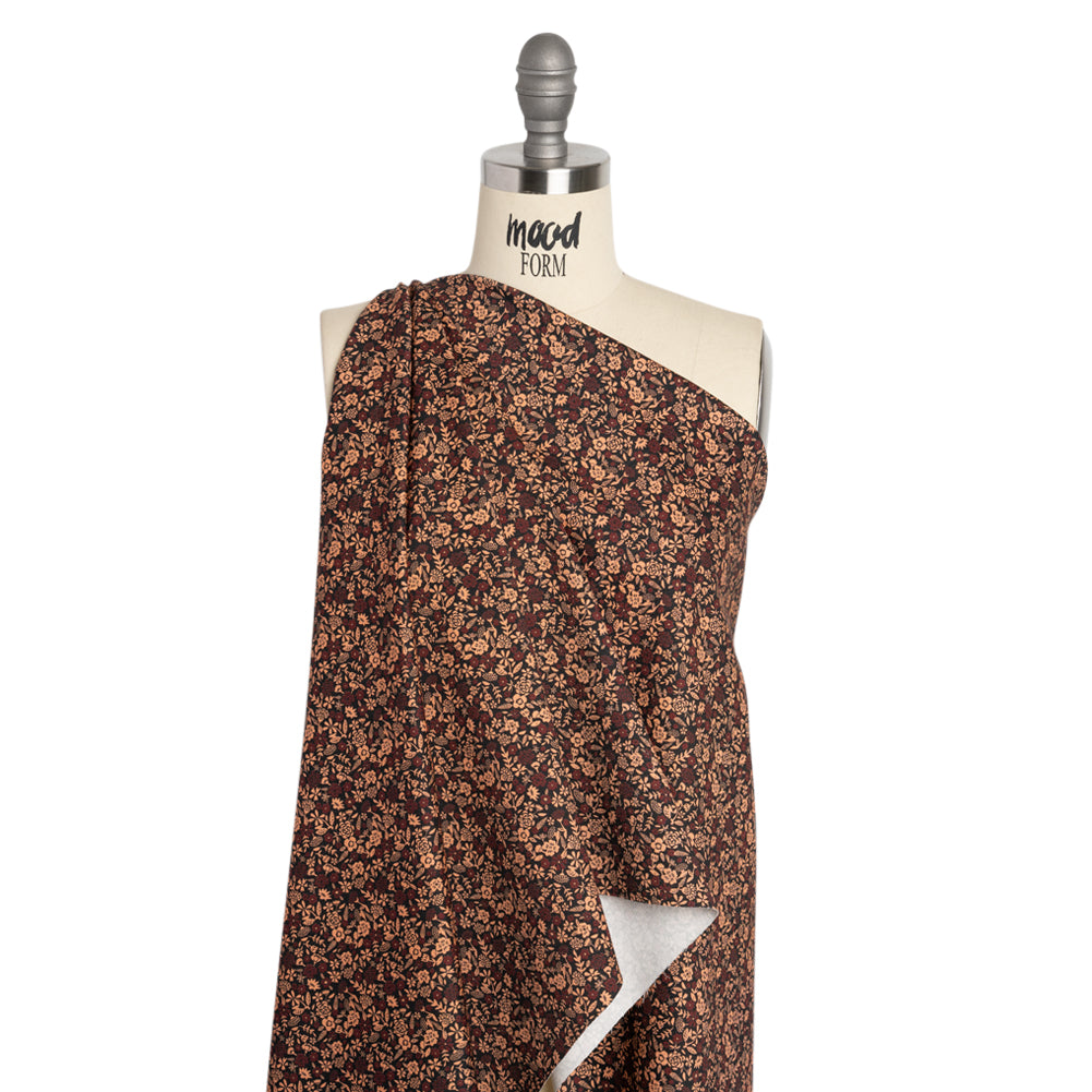 Stretch Cotton Twill Print - Black, Pink and Maroon Floral - Mood Exclusive Always in Bloom Drape Stretch Cotton Twill Print - Black, Pink and Maroon Floral - Mood Exclusive Always in Bloom Drape