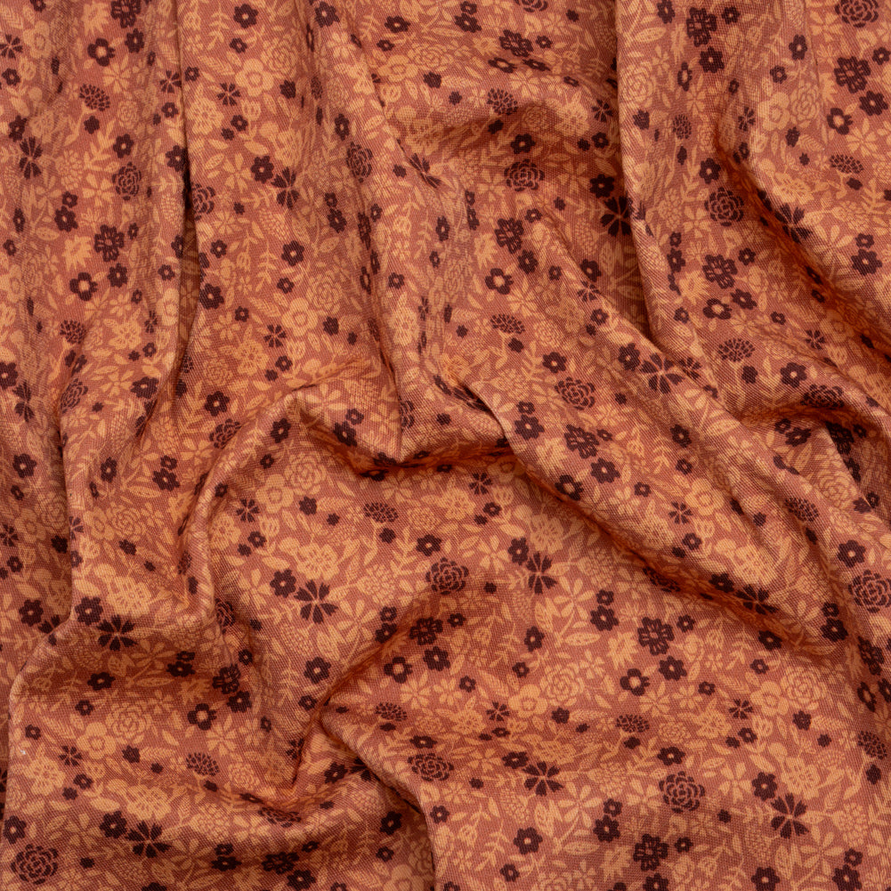 Stretch Cotton Twill Print - Rose, Beige and Maroon Floral - Mood Exclusive Always in Bloom Stretch Cotton Twill Print - Rose, Beige and Maroon Floral - Mood Exclusive Always in Bloom