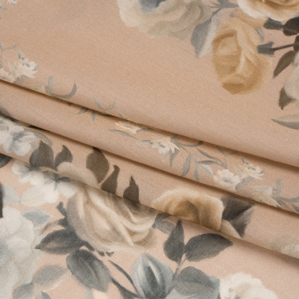 Mood Exclusive Dusty Rose Prosaic Petals Cotton Voile Panel Folded Mood Exclusive Dusty Rose Prosaic Petals Cotton Voile Panel Folded