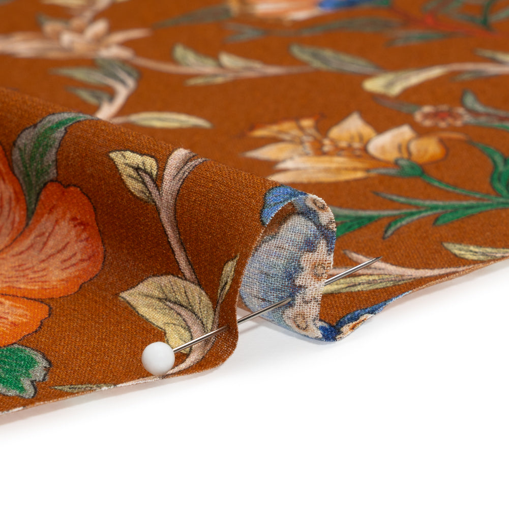 Mood Exclusive Brown Musee des Fleurs Viscose Georgette Folded Mood Exclusive Brown Musee des Fleurs Viscose Georgette Folded