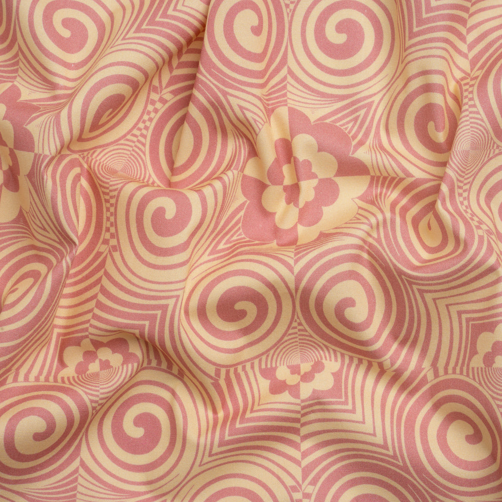 Mood Exclusive Pink Artsy Aesthetic Stretch Cotton Poplin Mood Exclusive Pink Artsy Aesthetic Stretch Cotton Poplin