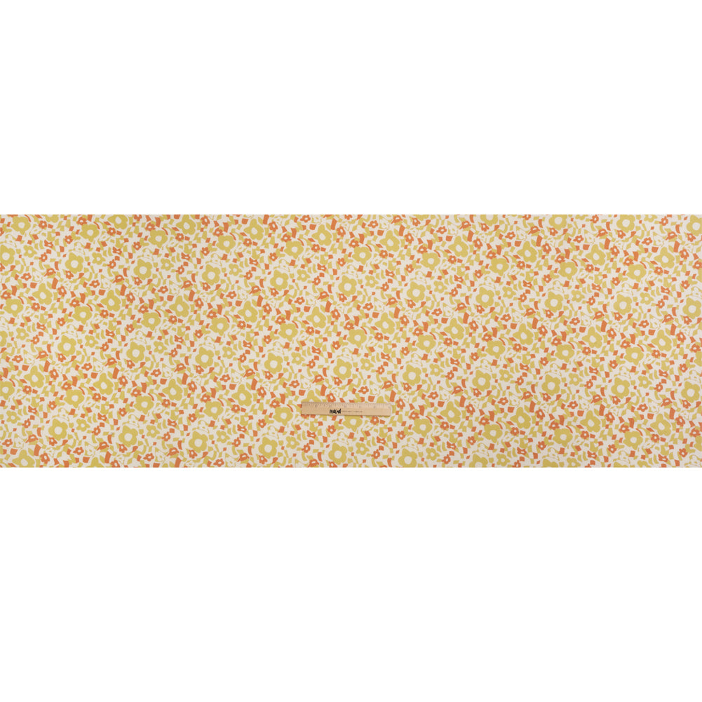 Mood Exclusive Orange Puddled Petals Stretch Cotton Poplin Full Mood Exclusive Orange Puddled Petals Stretch Cotton Poplin Full