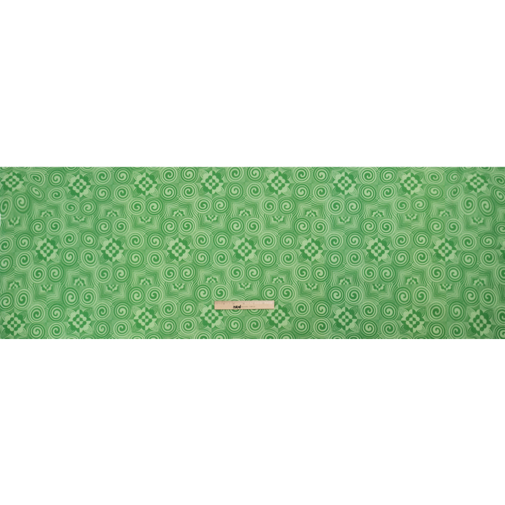 Mood Exclusive Green Artsy Aesthetic Stretch Cotton Poplin Full Mood Exclusive Green Artsy Aesthetic Stretch Cotton Poplin Full