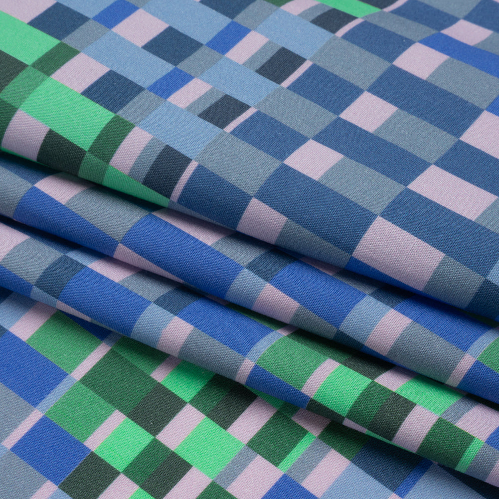 Mood Exclusive Blue Fruit Basket Fete Stretch Cotton Poplin Folded Mood Exclusive Blue Fruit Basket Fete Stretch Cotton Poplin Folded