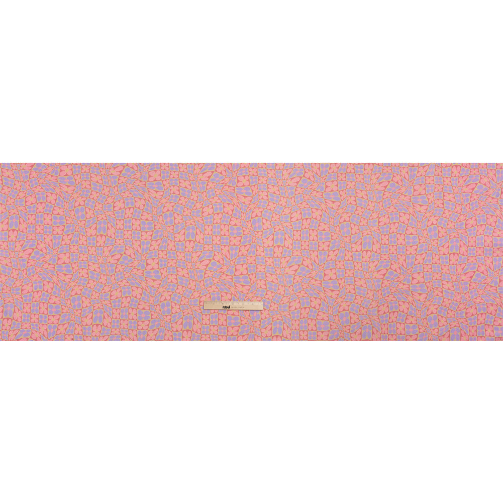 Mood Exclusive Bubblegum Cyber Checkers Stretch Cotton Poplin Full Mood Exclusive Bubblegum Cyber Checkers Stretch Cotton Poplin Full