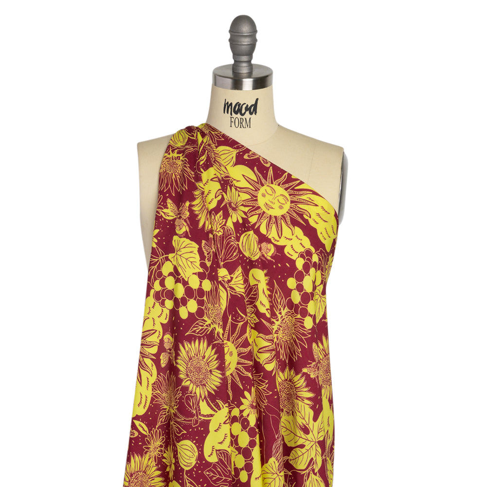 Mood Exclusive Magenta Your Solar Self Viscose Twill Drape Mood Exclusive Magenta Your Solar Self Viscose Twill Drape