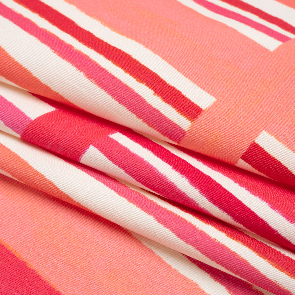Stretch Cotton Twill Print - Pink and White Stripe Blocks - Mood Exclusive Candy Cane Window Pane Folded Stretch Cotton Twill Print - Pink and White Stripe Blocks - Mood Exclusive Candy Cane Window Pane Folded