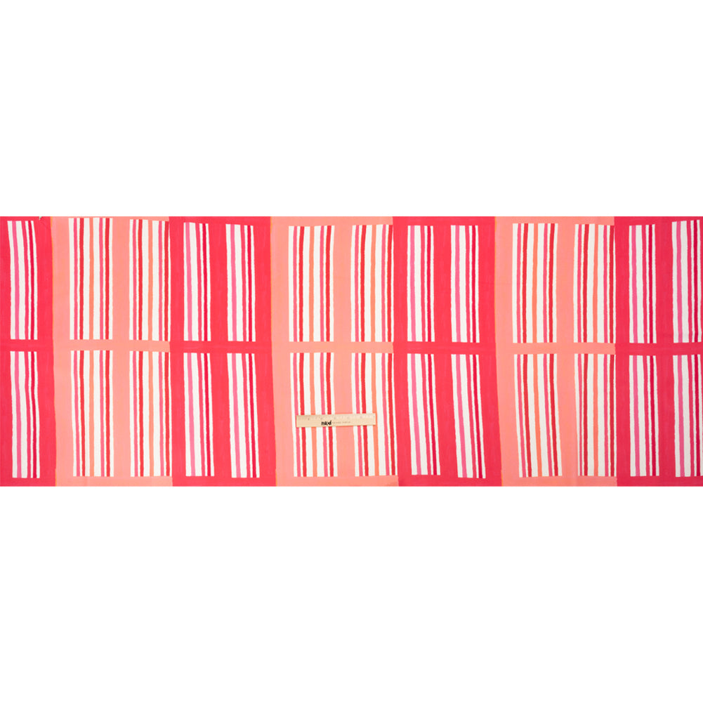 Stretch Cotton Twill Print - Pink and White Stripe Blocks - Mood Exclusive Candy Cane Window Pane Full Stretch Cotton Twill Print - Pink and White Stripe Blocks - Mood Exclusive Candy Cane Window Pane Full