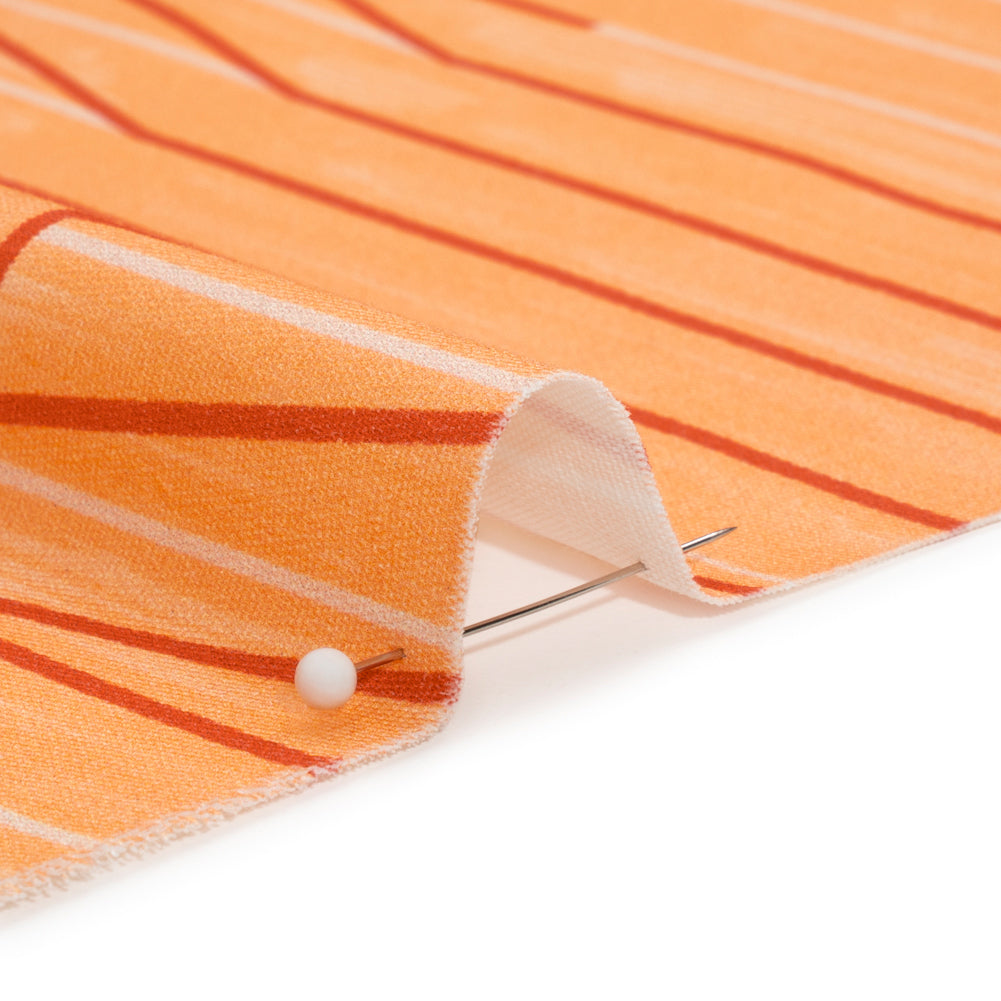 Stretch Cotton Twill Print - Orange Lines in Blocks - Mood Exclusive Structurally Sound Detail Stretch Cotton Twill Print - Orange Lines in Blocks - Mood Exclusive Structurally Sound Detail