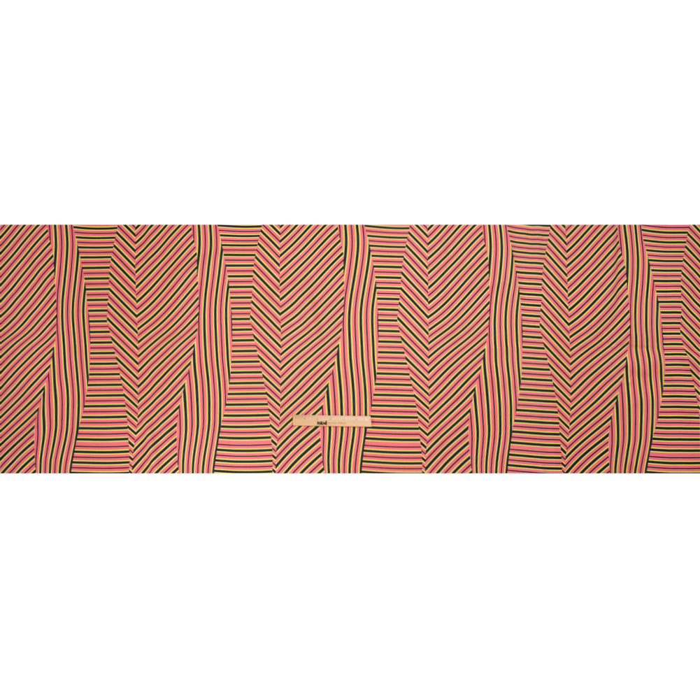 Stretch Cotton Twill Print - Pink, Yellow and Black Broken Stripes - Mood Exclusive Outta Line Full Stretch Cotton Twill Print - Pink, Yellow and Black Broken Stripes - Mood Exclusive Outta Line Full