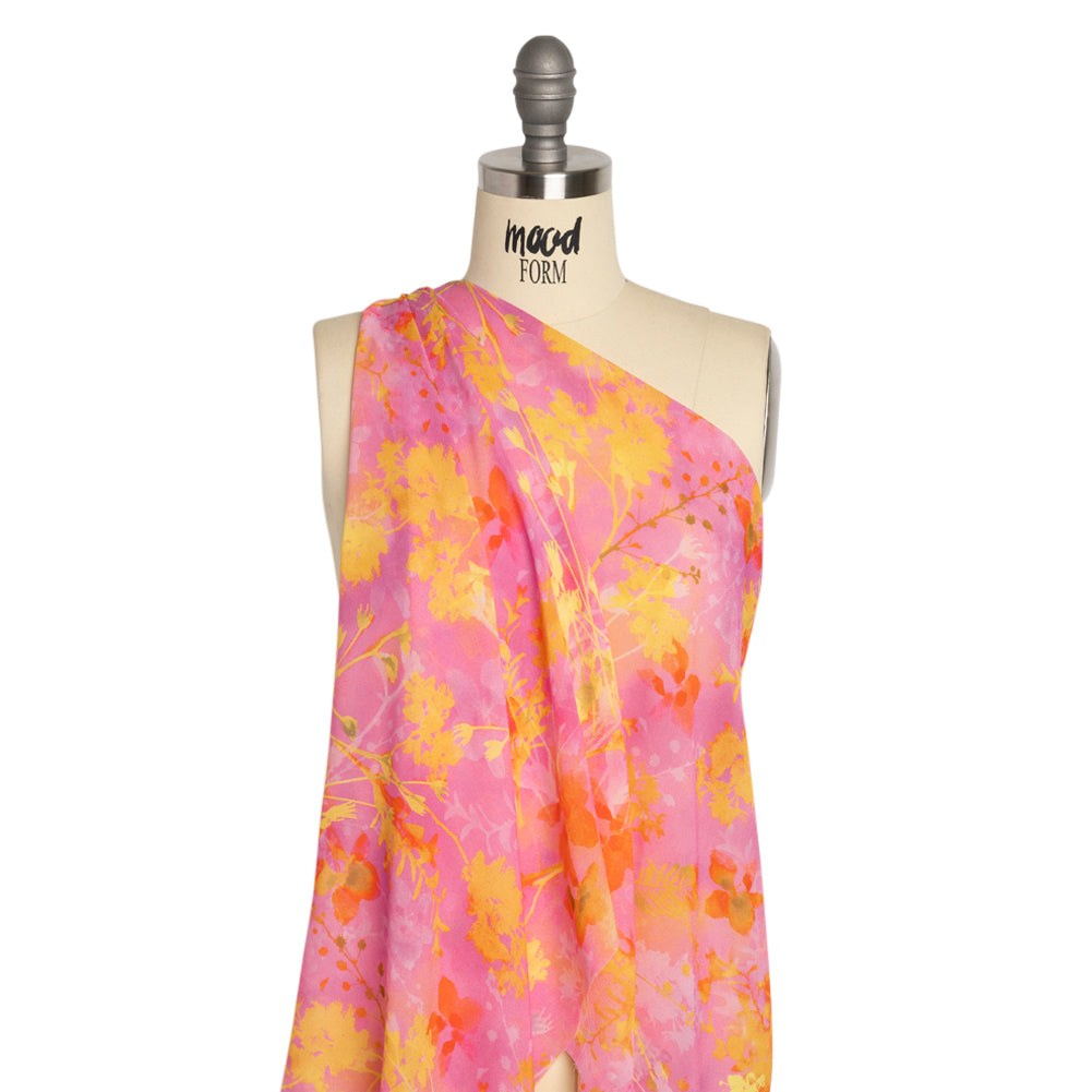 Mood Exclusive Pink Sapling Silhouette Viscose Georgette Detail Mood Exclusive Pink Sapling Silhouette Viscose Georgette Detail
