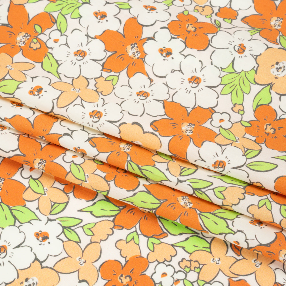 Mood Exclusive White Clementine Fields Cotton Poplin Folded Mood Exclusive White Clementine Fields Cotton Poplin Folded