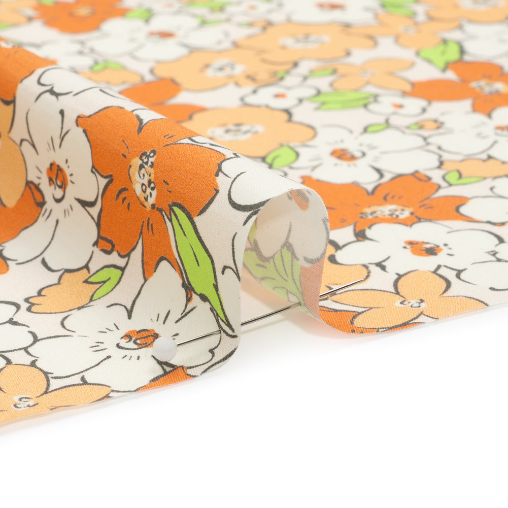 Mood Exclusive White Clementine Fields Cotton Poplin Detail Mood Exclusive White Clementine Fields Cotton Poplin Detail