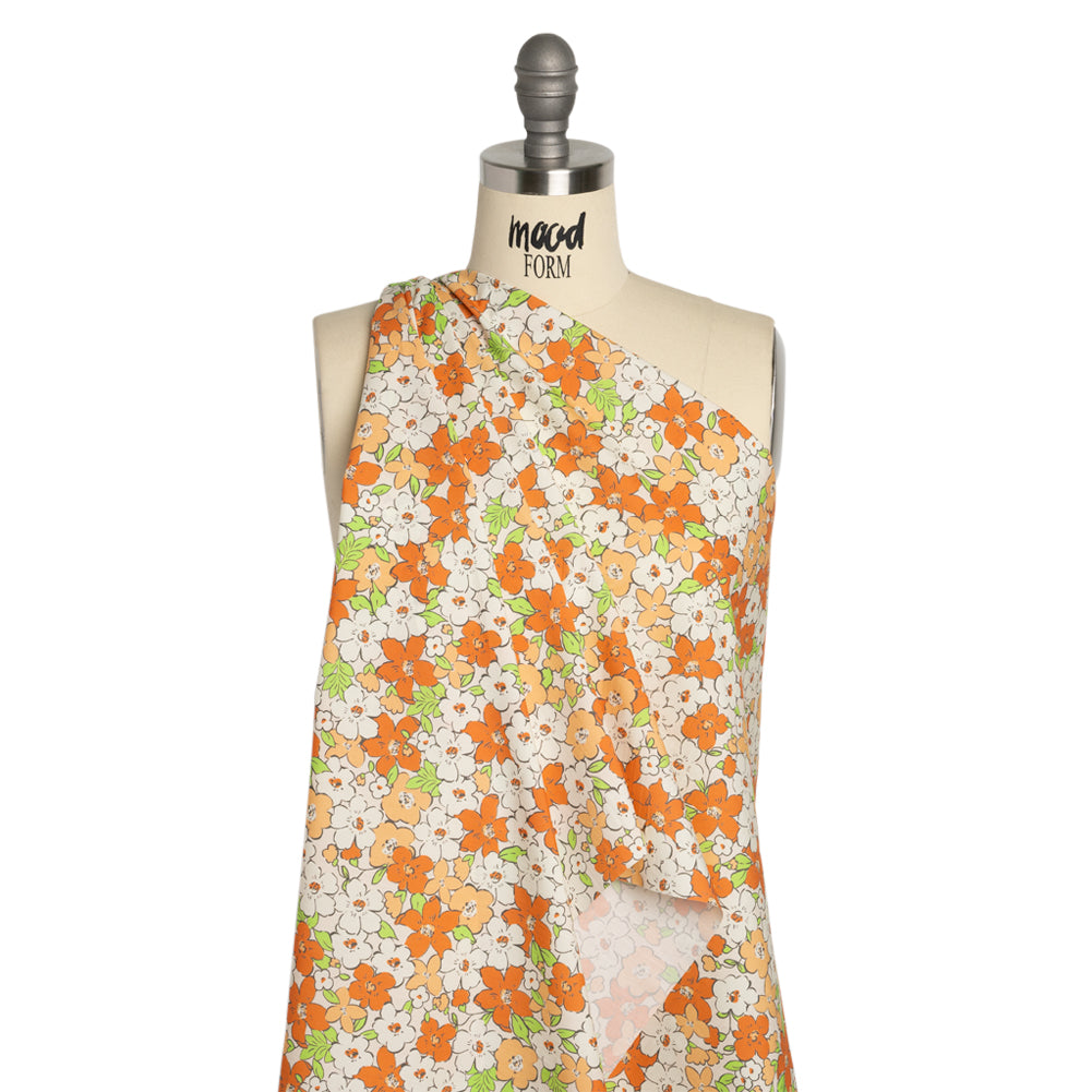 Mood Exclusive White Clementine Fields Cotton Poplin Drape Mood Exclusive White Clementine Fields Cotton Poplin Drape
