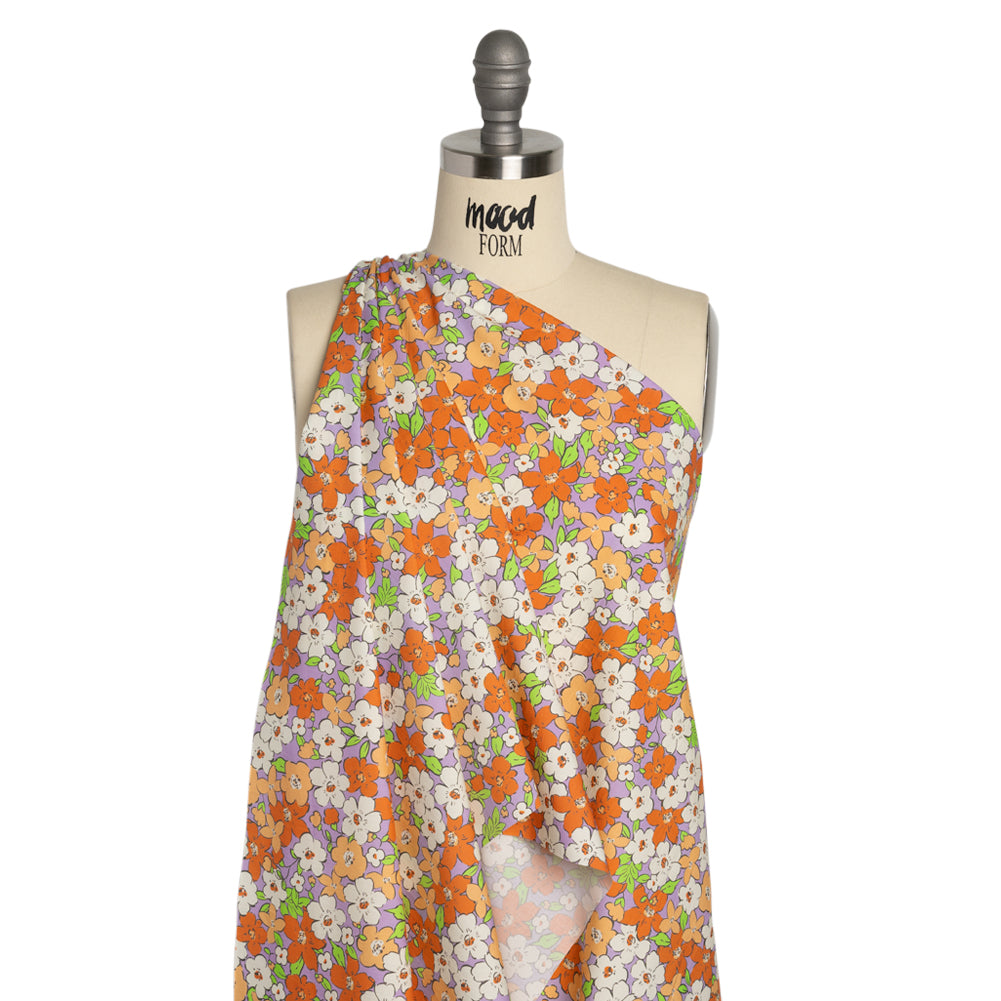 Mood Exclusive Lavender Clementine Fields Cotton Poplin Drape Mood Exclusive Lavender Clementine Fields Cotton Poplin Drape