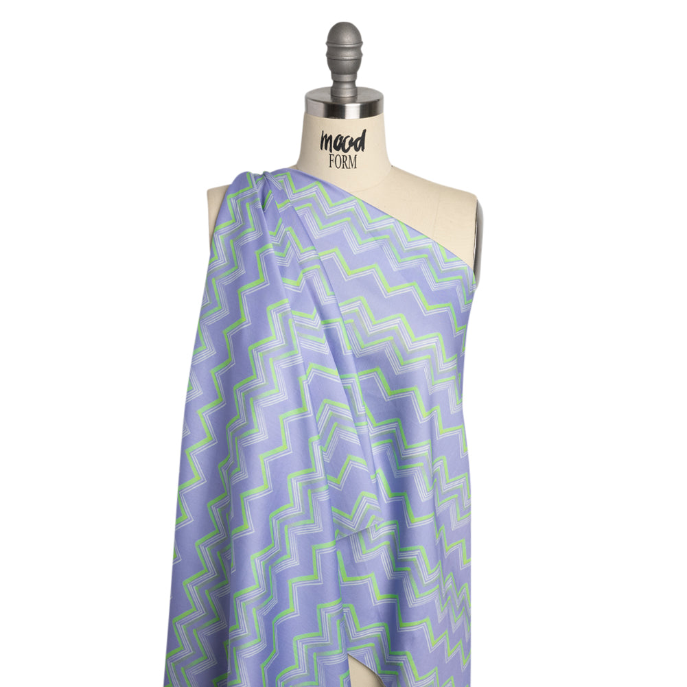 Mood Exclusive Periwinkle Pacific Peaks Cotton Voile Drape Mood Exclusive Periwinkle Pacific Peaks Cotton Voile Drape
