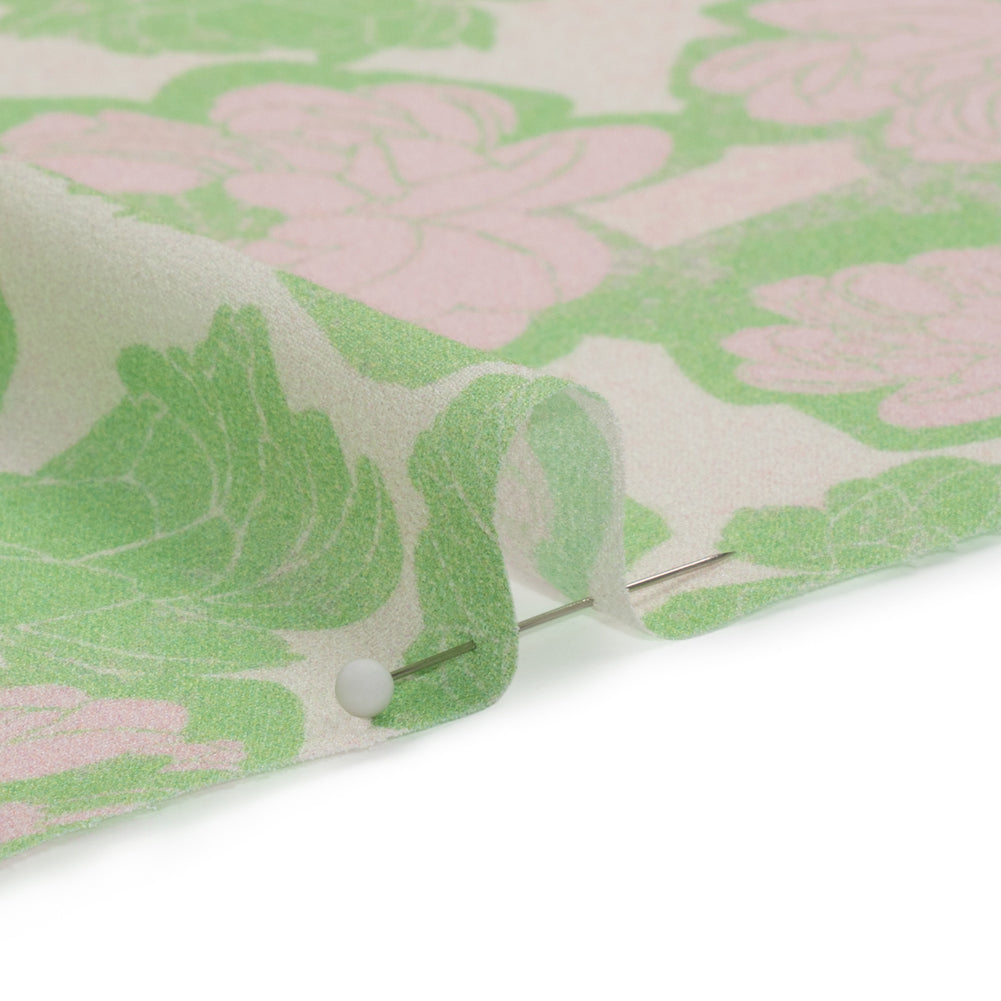 Mood Exclusive Lime Flowering Floor Viscose Georgette Folded Mood Exclusive Lime Flowering Floor Viscose Georgette Folded