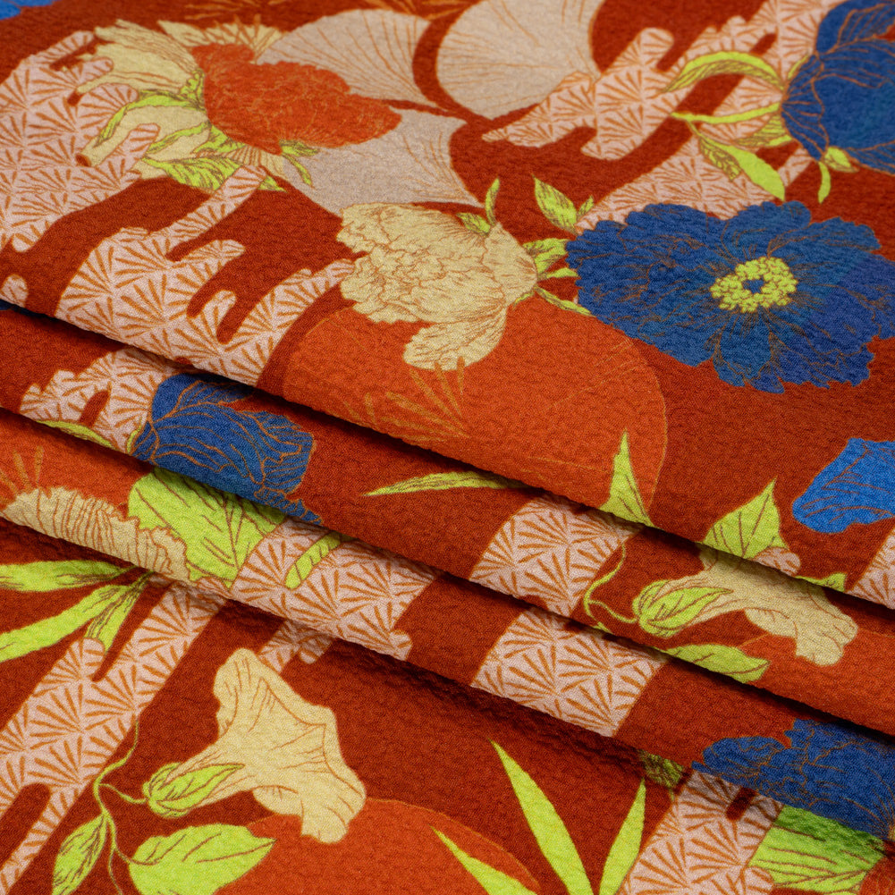 Mood Exclusive Yellow Skyfall Garden Stretch Polyester Seersucker Folded Mood Exclusive Yellow Skyfall Garden Stretch Polyester Seersucker Folded