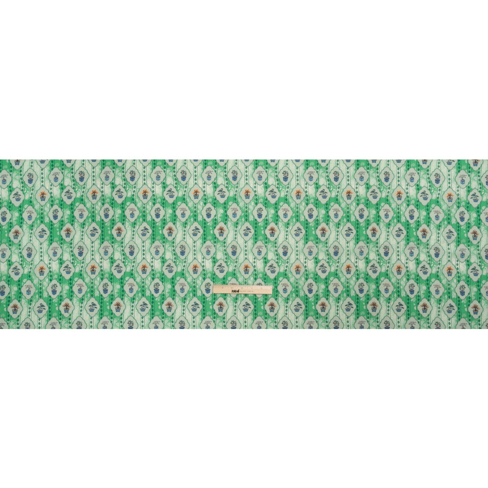 Mood Exclusive Green Peaceful Trees Stretch Polyester Seersucker Full Mood Exclusive Green Peaceful Trees Stretch Polyester Seersucker Full