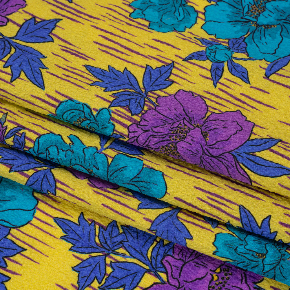 Mood Exclusive Yellow Through the Rain Stretch Polyester Seersucker Folded Mood Exclusive Yellow Through the Rain Stretch Polyester Seersucker Folded