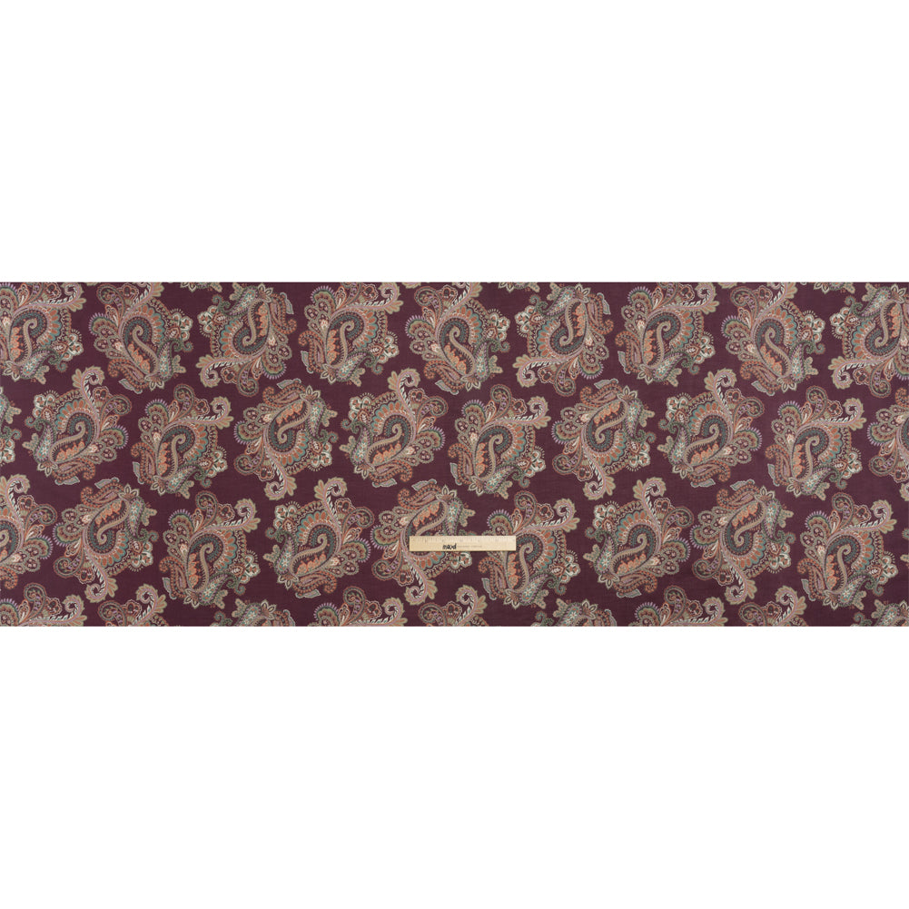 Cotton Voile Print - Burgundy and Green Paisley - Mood Exclusive Giving Thanks Full Cotton Voile Print - Burgundy and Green Paisley - Mood Exclusive Giving Thanks Full