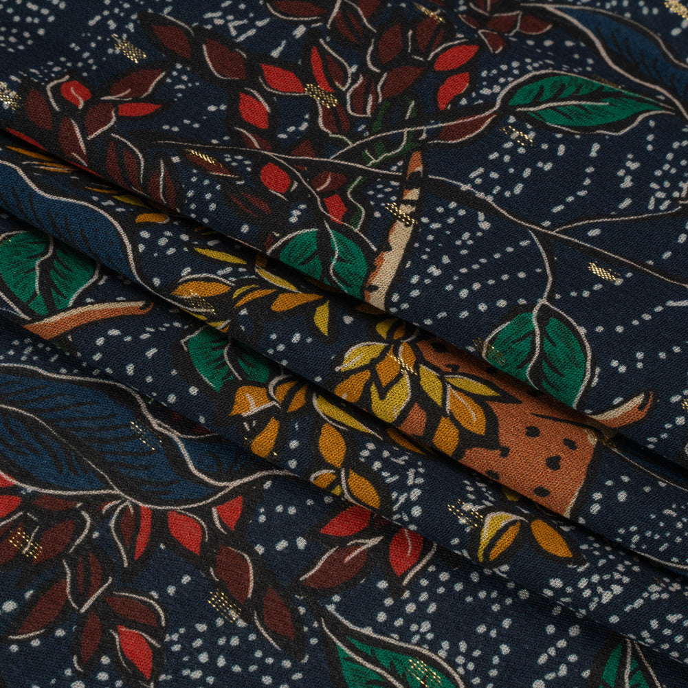 Mood Exclusive Poised to Pounce Metallic Dotted Crinkled Viscose Crepe Full Mood Exclusive Poised to Pounce Metallic Dotted Crinkled Viscose Crepe Full