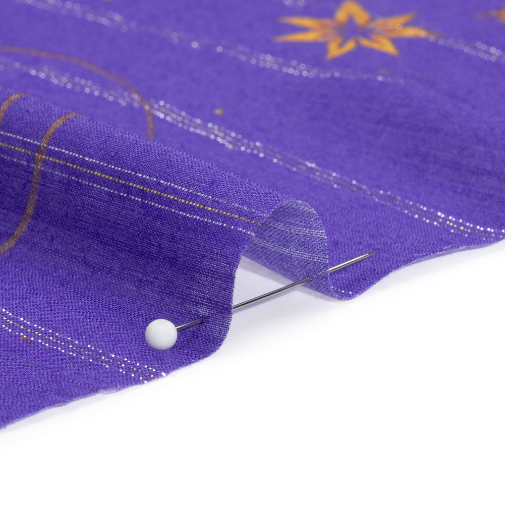 Mood Exclusive Purple Endless Diamond Sky Metallic Pinstriped Viscose Dobby Folded Mood Exclusive Purple Endless Diamond Sky Metallic Pinstriped Viscose Dobby Folded