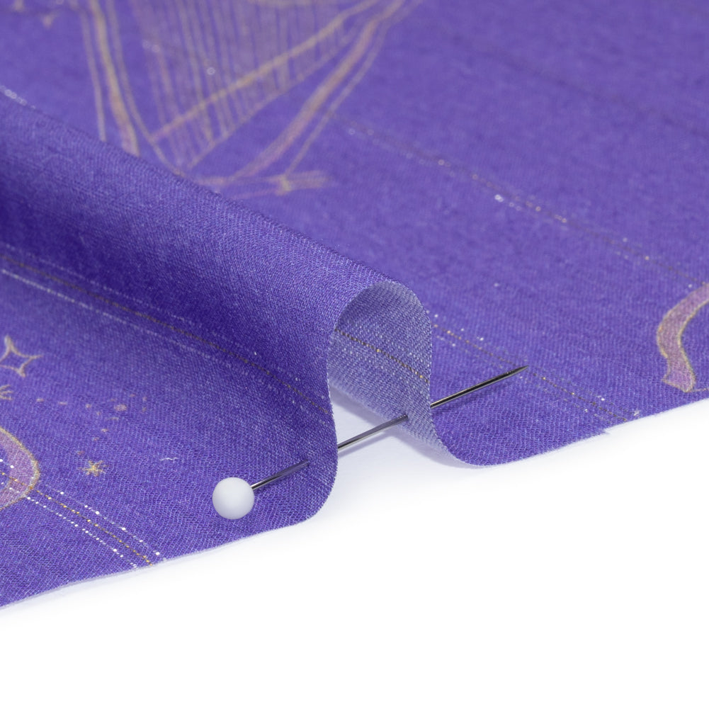 Mood Exclusive Lavender Concerto Metallic Pinstriped Viscose Dobby Folded Mood Exclusive Lavender Concerto Metallic Pinstriped Viscose Dobby Folded