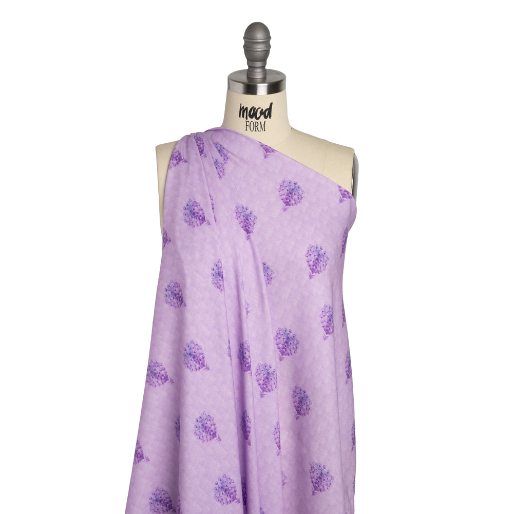 Mood Exclusive Lavender Topiary Lane Viscose Crepe - Drape Mood Exclusive Lavender Topiary Lane Viscose Crepe - Drape