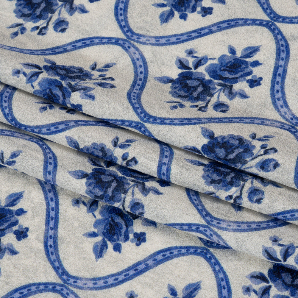 Mood Exclusive Blue Remembering Rosie Viscose Crepe Full Mood Exclusive Blue Remembering Rosie Viscose Crepe Full
