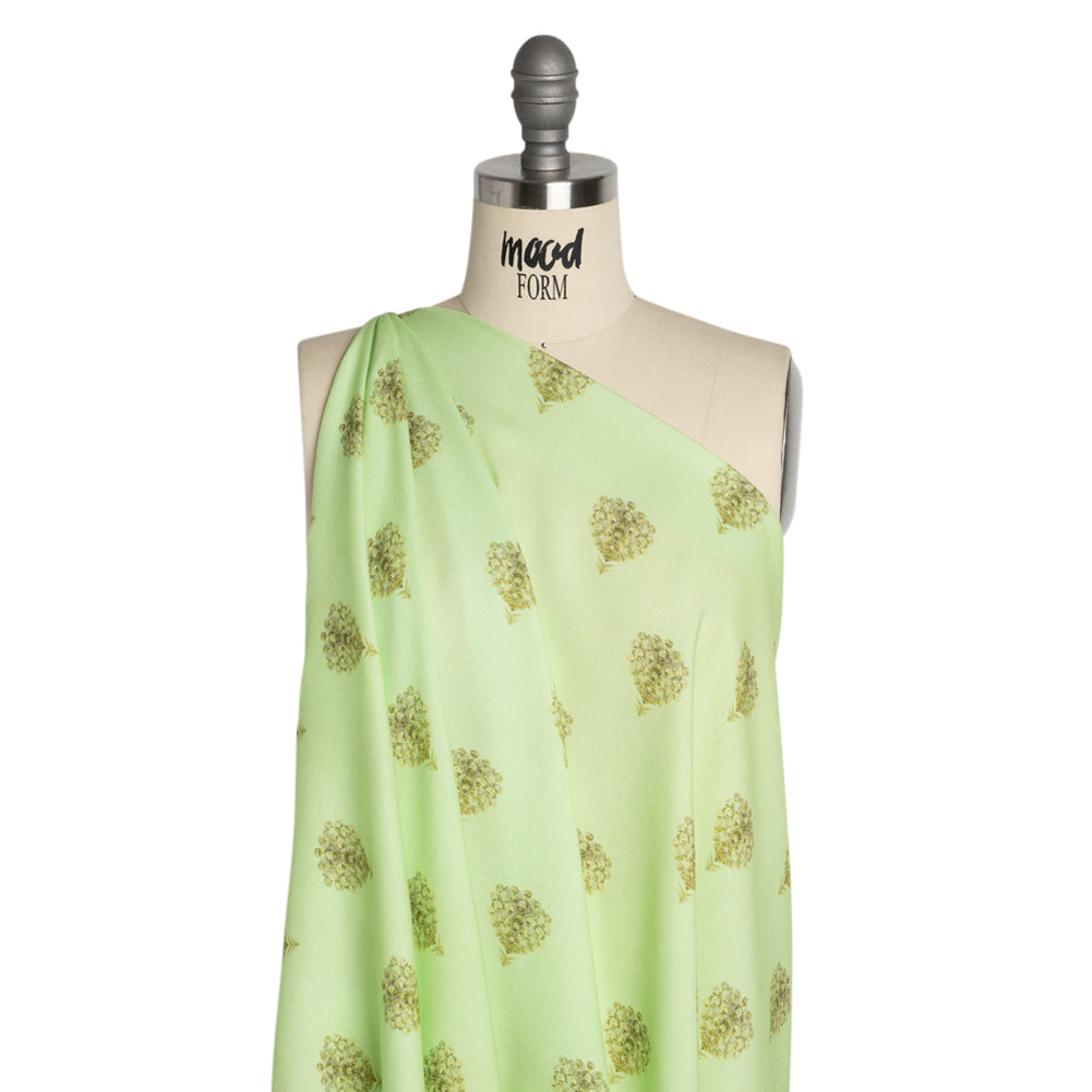 Mood Exclusive Mint Topiary Lane Viscose Crepe Detail Mood Exclusive Mint Topiary Lane Viscose Crepe Detail