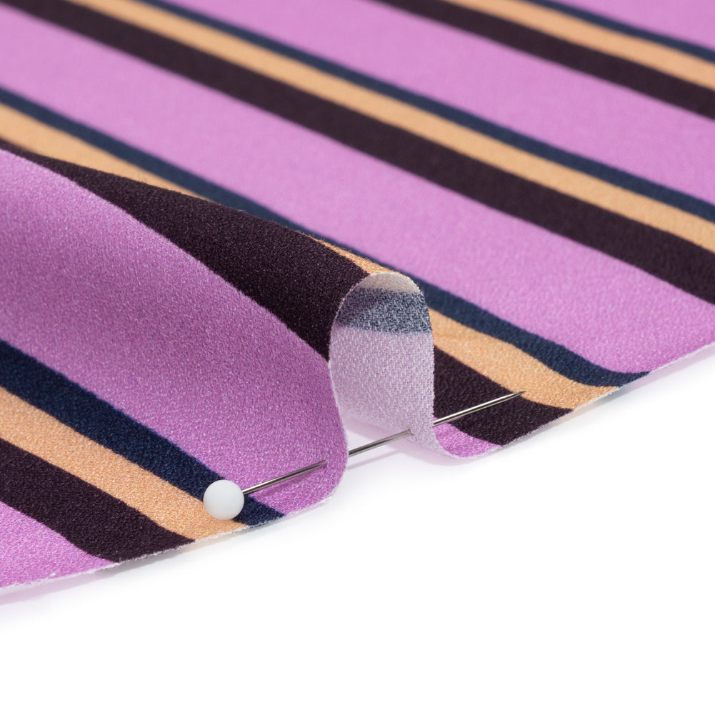 Mood Exclusive Purple Seeing Stripes Viscose Crepe Folded Mood Exclusive Purple Seeing Stripes Viscose Crepe Folded