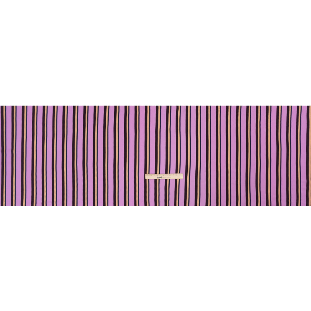 Mood Exclusive Purple Seeing Stripes Viscose Crepe Drape Mood Exclusive Purple Seeing Stripes Viscose Crepe Drape