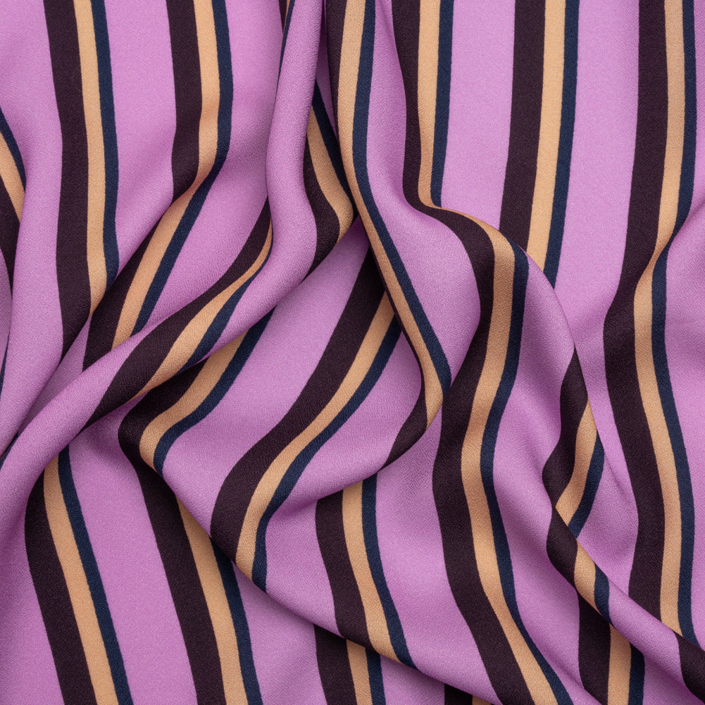 Mood Exclusive Purple Seeing Stripes Viscose Crepe Mood Exclusive Purple Seeing Stripes Viscose Crepe