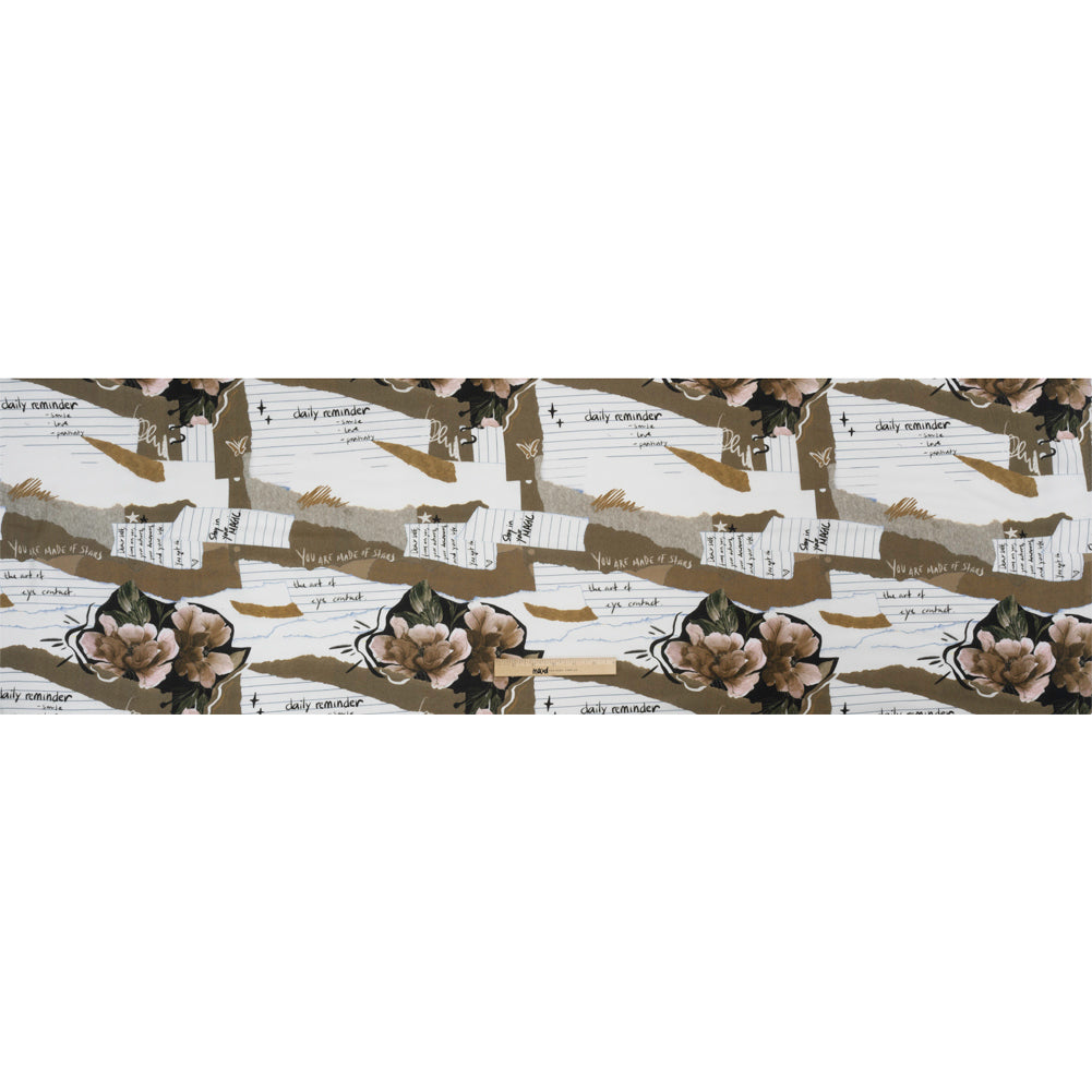 Sustainable Viscose Crepe Print - Beige Note Patchwork - Mood Exclusive Scraps of Self Full Sustainable Viscose Crepe Print - Beige Note Patchwork - Mood Exclusive Scraps of Self Full