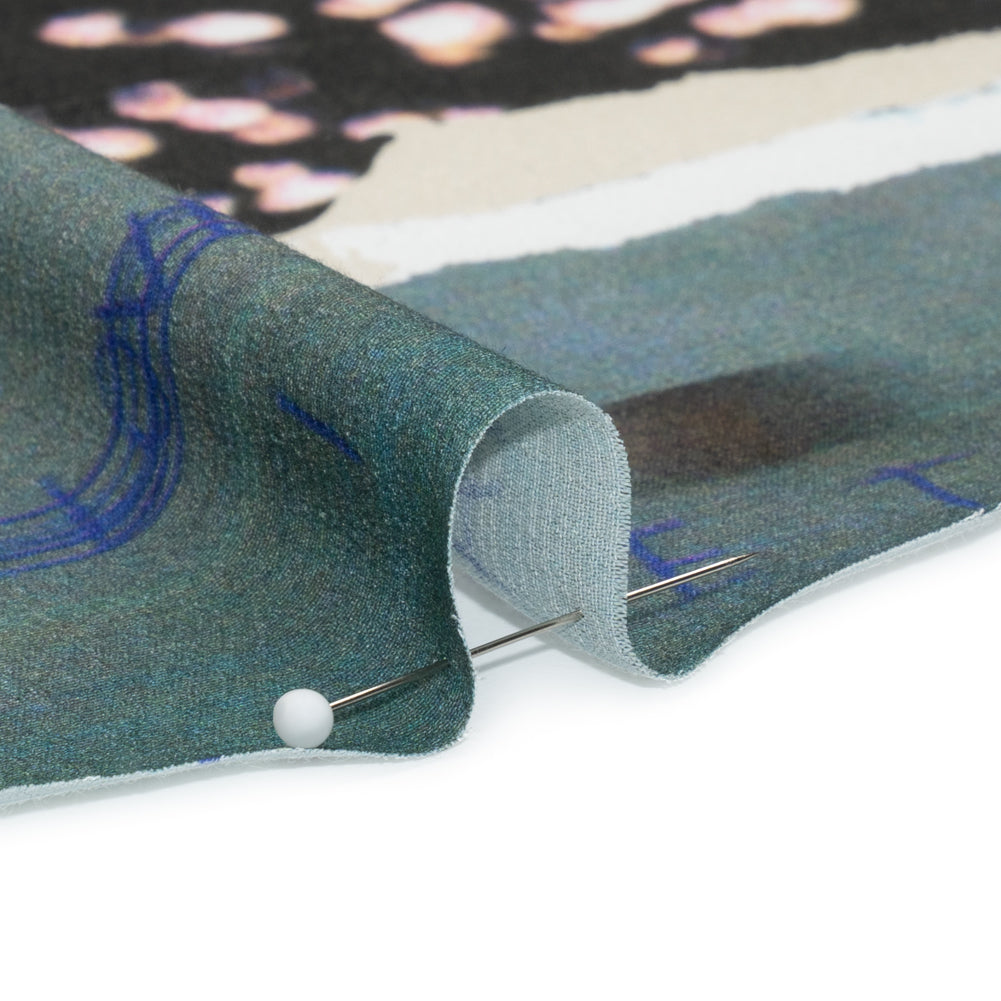 Sustainable Viscose Crepe Print - Dark Gray and Lavender Torn Photos Collage - Mood Exclusive What About Always Folded Sustainable Viscose Crepe Print - Dark Gray and Lavender Torn Photos Collage - Mood Exclusive What About Always Folded