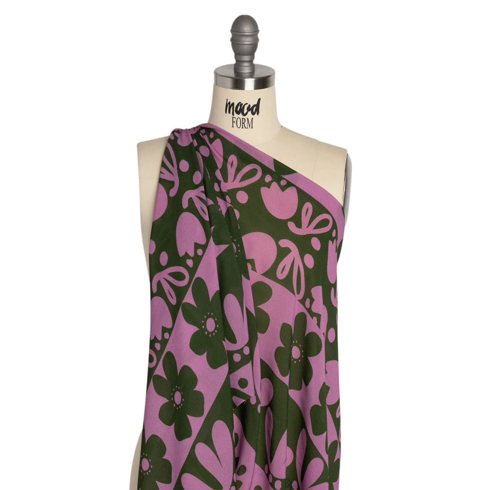 Mood Exclusive Purple Dreams and Doodles Viscose Georgette Detail Mood Exclusive Purple Dreams and Doodles Viscose Georgette Detail