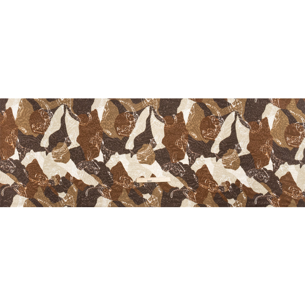 Mood Exclusive Brown Jaguar Point Animal Rayon Jacquard Drape Mood Exclusive Brown Jaguar Point Animal Rayon Jacquard Drape