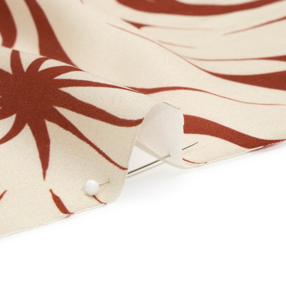 Sustainable and Recycled Viscose Satin Print - Red and Cream Swirls and Stars - Mood Exclusive Vincent's Hope Folded Sustainable and Recycled Viscose Satin Print - Red and Cream Swirls and Stars - Mood Exclusive Vincent's Hope Folded