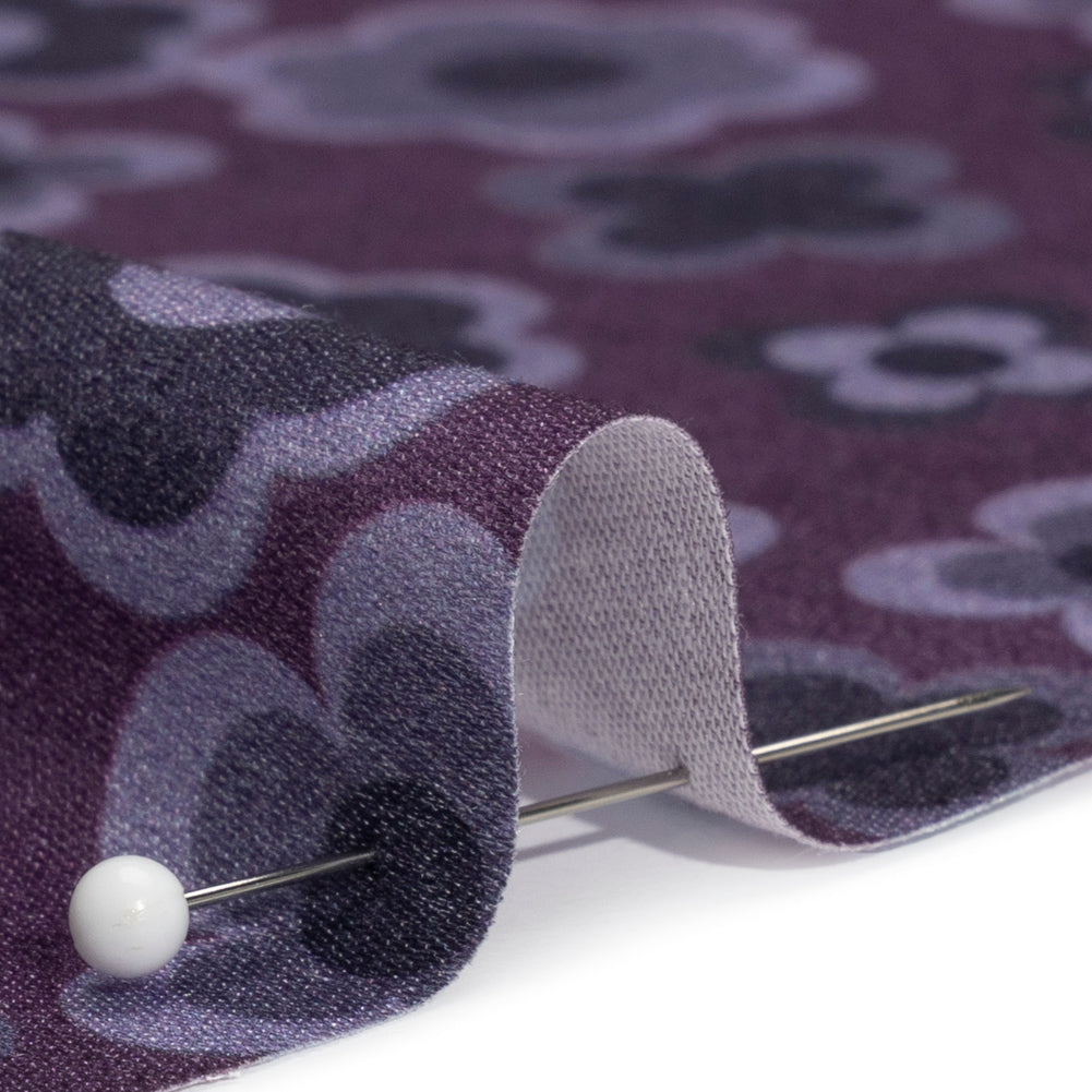 Mood Exclusive Purple Daisy Train Rayon Challis Folded Mood Exclusive Purple Daisy Train Rayon Challis Folded