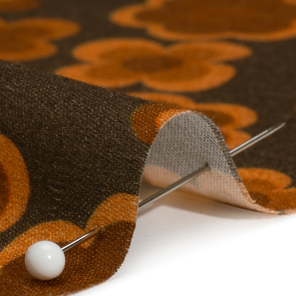 Mood Exclusive Brown Daisy Train Rayon Challis Folded Mood Exclusive Brown Daisy Train Rayon Challis Folded
