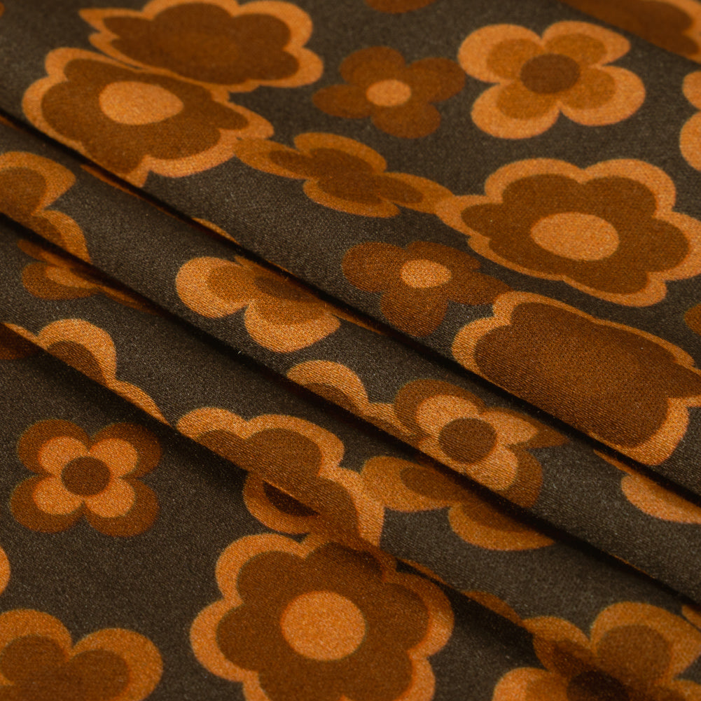 Mood Exclusive Brown Daisy Train Rayon Challis Full Mood Exclusive Brown Daisy Train Rayon Challis Full