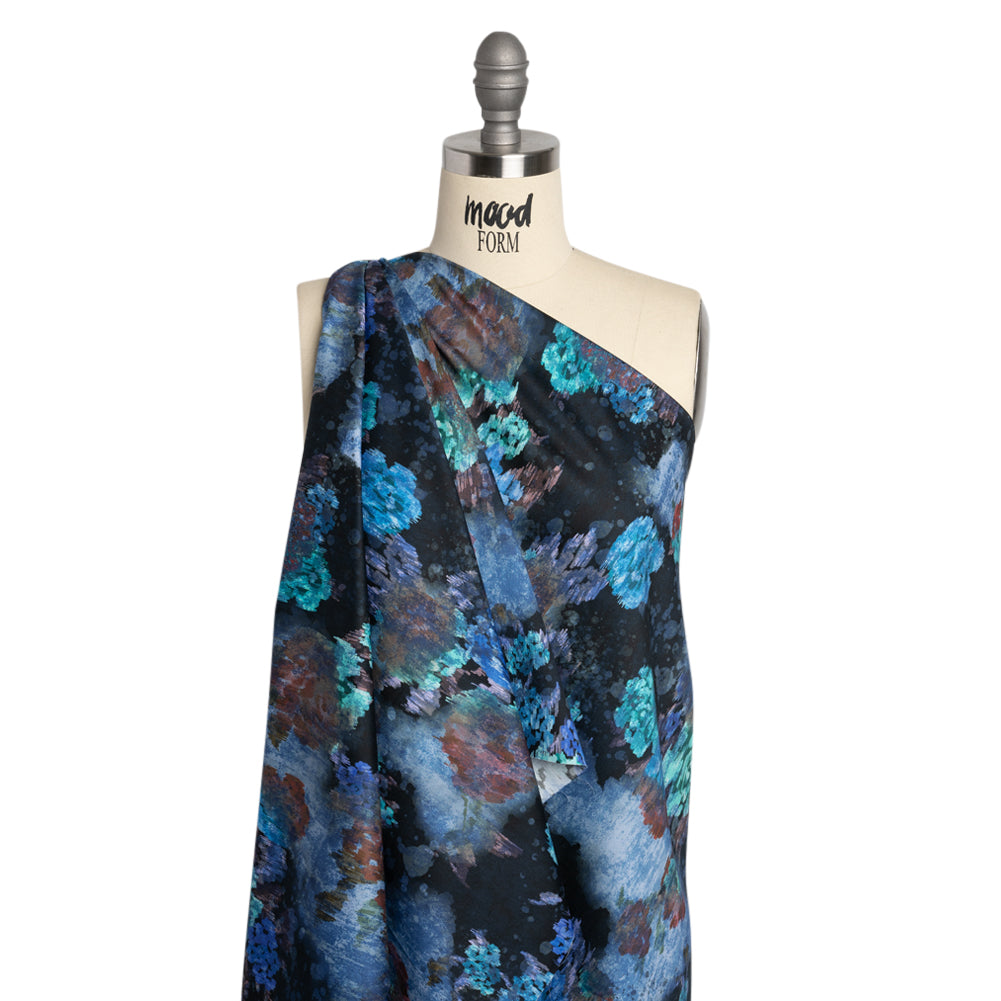 Mood Exclusive Blurred Blues Cotton Voile Drape Mood Exclusive Blurred Blues Cotton Voile Drape
